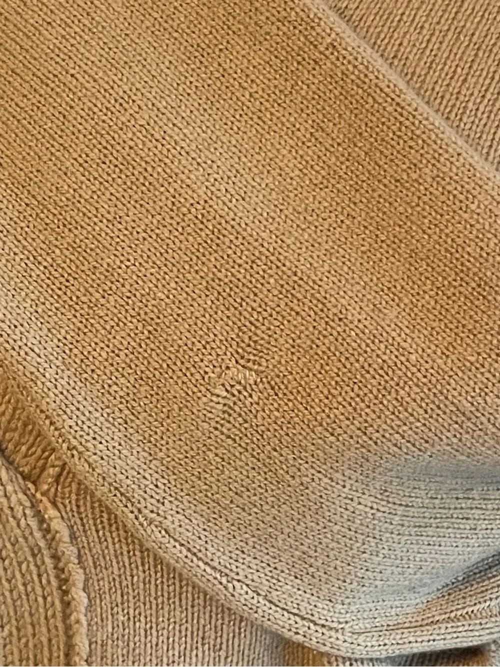 MADISON STUDIO Women's XL Tan 100% Cashmere Shawl Collar Cable Knit Sweater Top - Picture 15 of 15